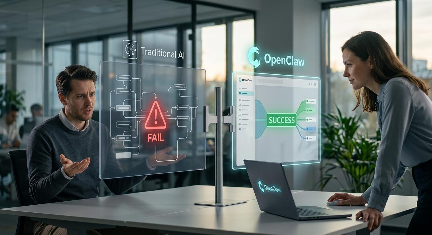 OpenClaw AI: Wie KI-Agenten Wirklich Funktionieren 2 Warum herkömmliche KI-Agenten versagen - und OpenClaw nicht